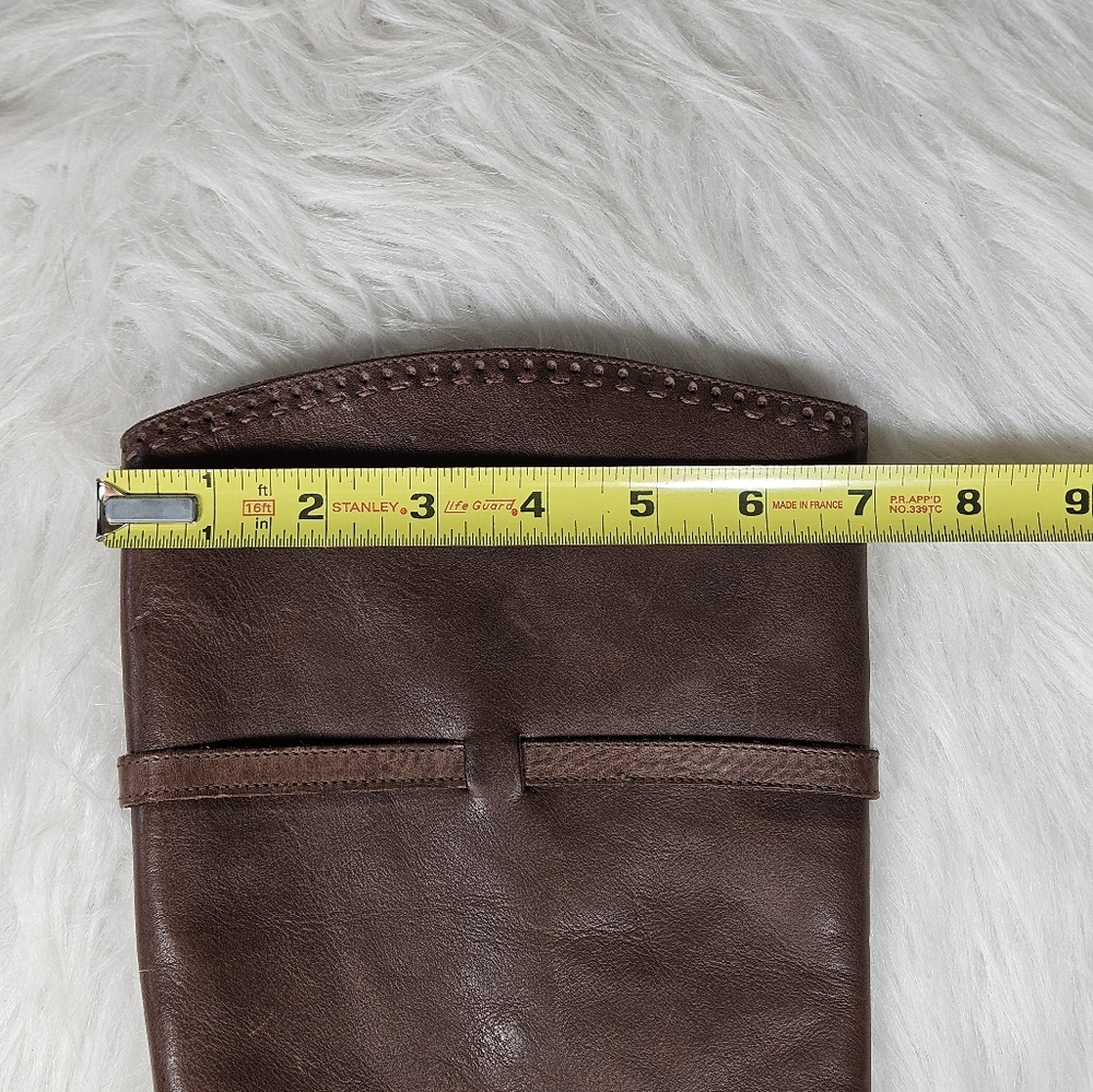 Fatte a mano Cognac Leather Riding Boots Size 38.5 Made In Italy - Picture 9 of 11